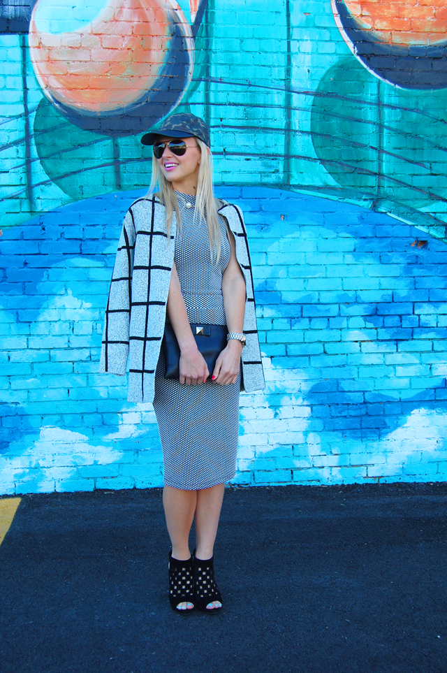 Checkered Coat & Two-Piece Outfit