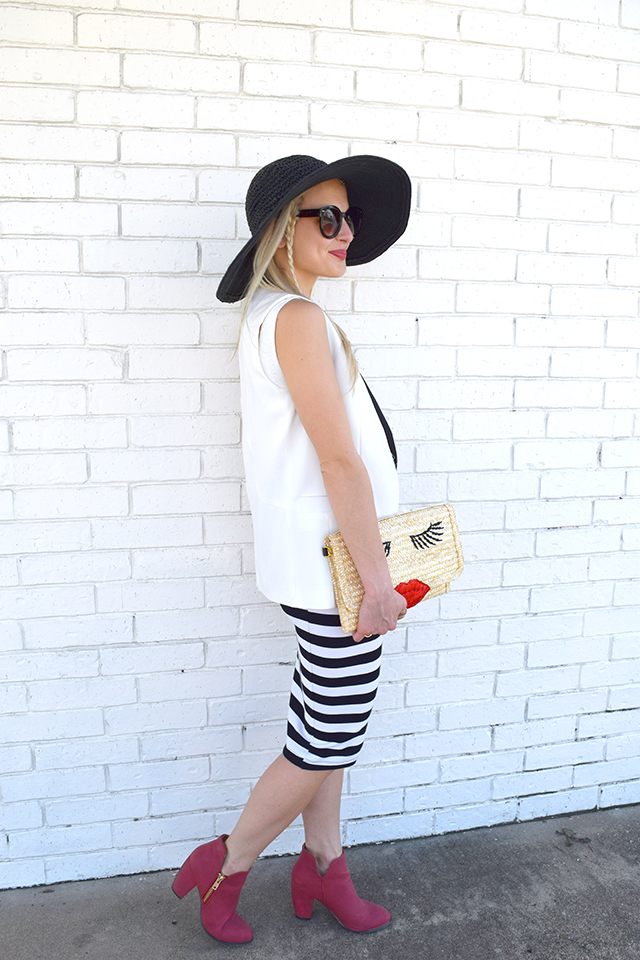 black-white-striped-skirt
