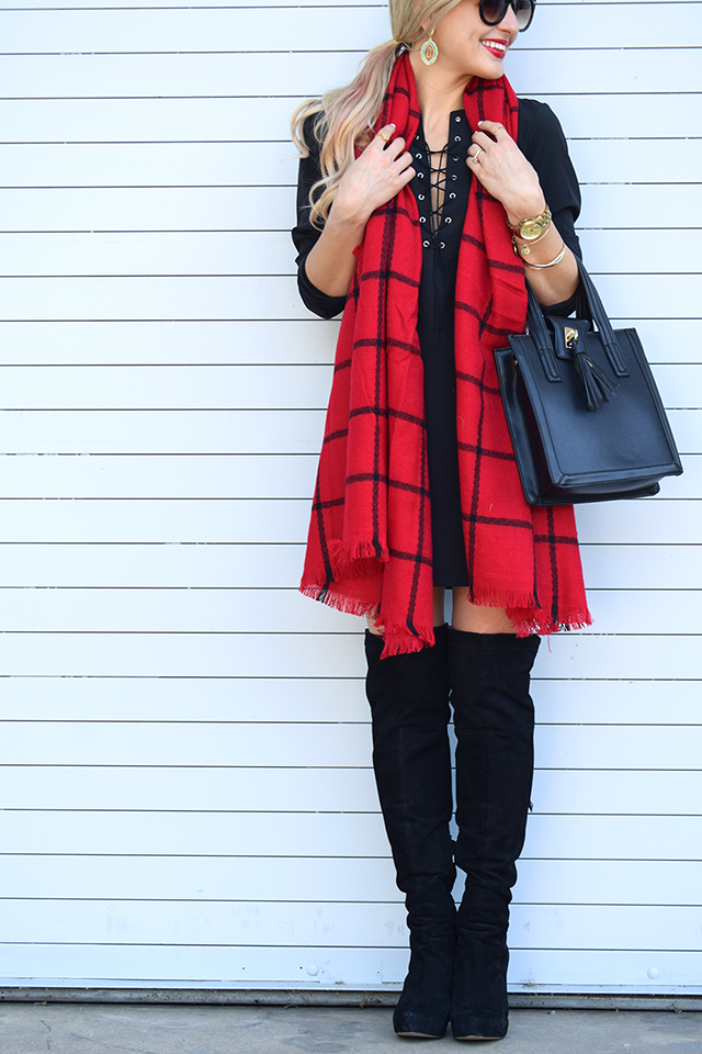 blanket red scarf