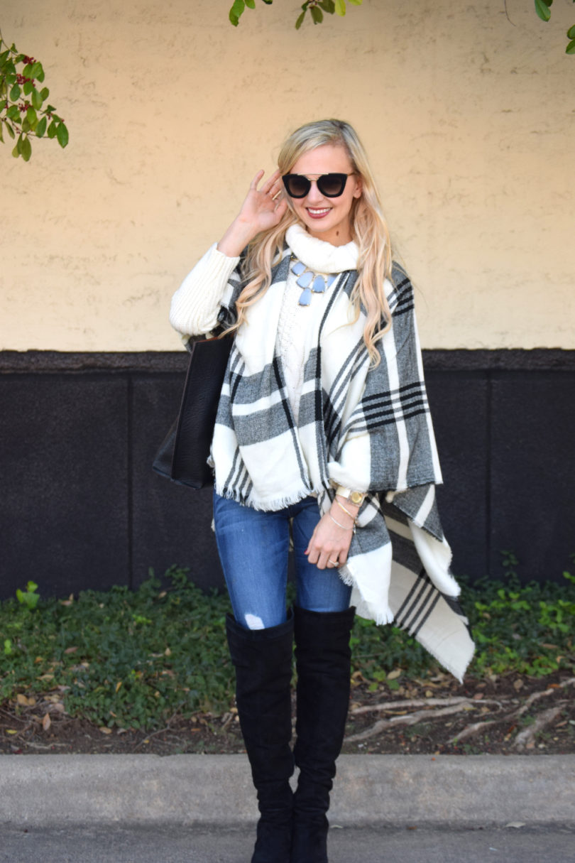 cozy chic blogger outfit
