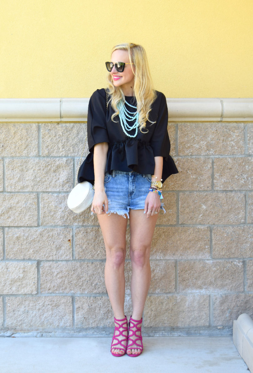 Fashion Darling Ruffle Top - Black