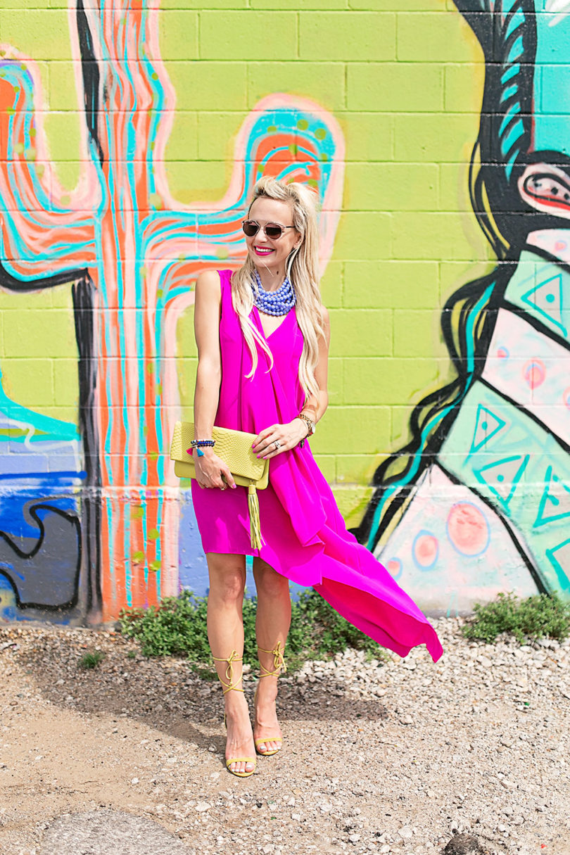 High Low Hot Pink Dress Vandi Fair 