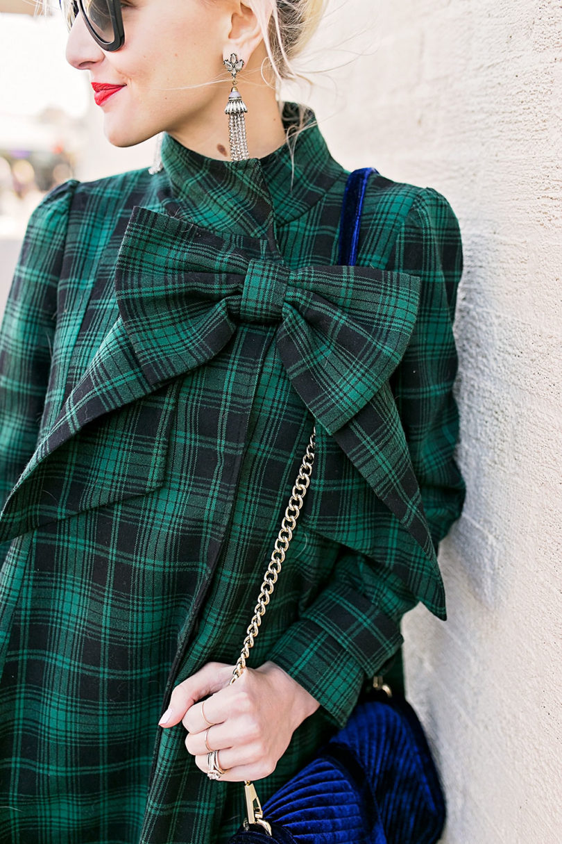 Green Plaid Tartan Sottish Bodycon Dress