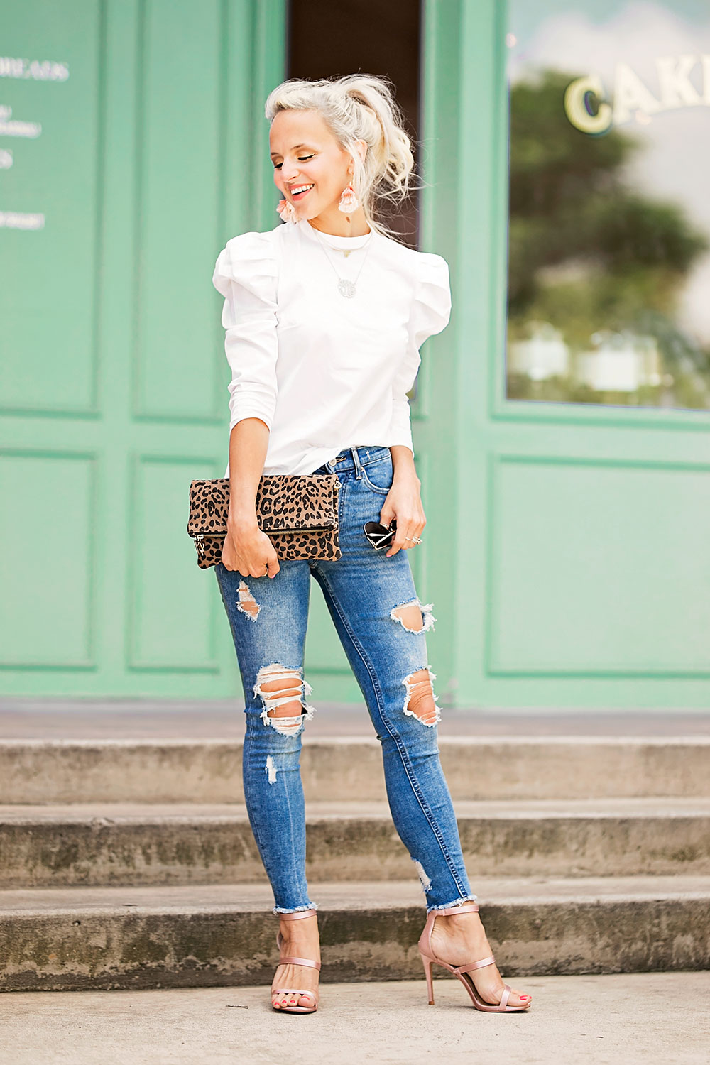 skinny jeans and heels