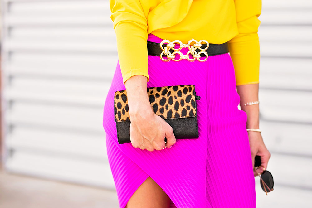 hot pink skirt outfit