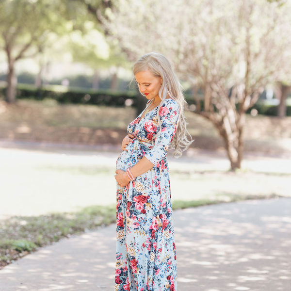 maternity floral maxi dress