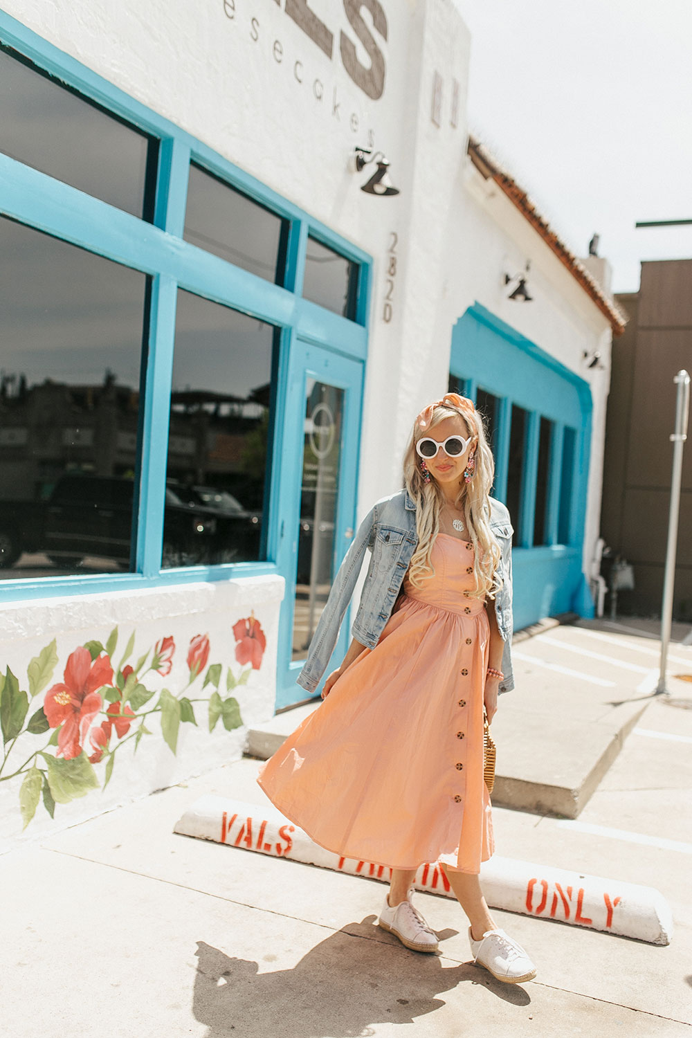 pink midi dress outfit