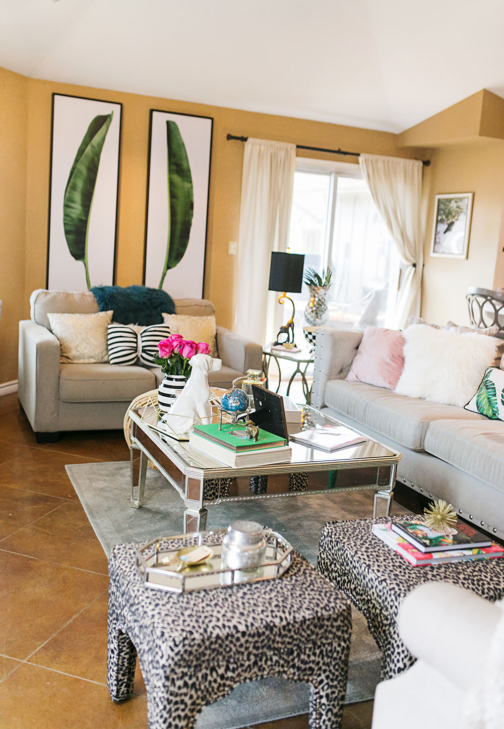 tropical living room makeover