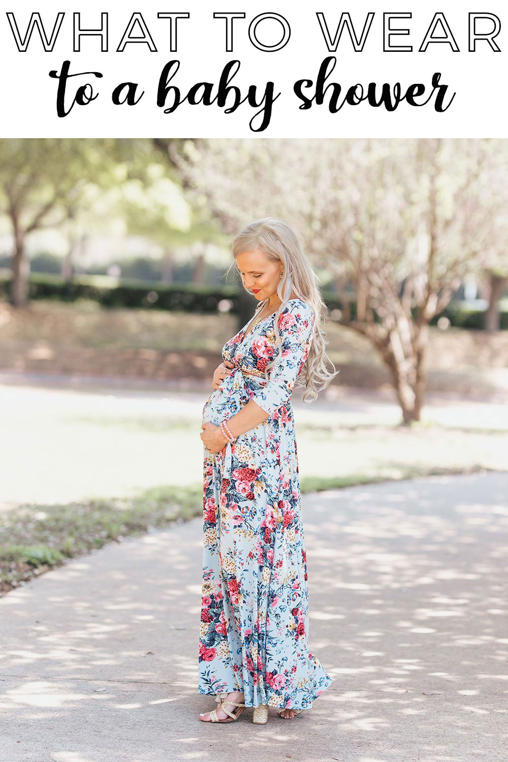 floral maternity maxi dress