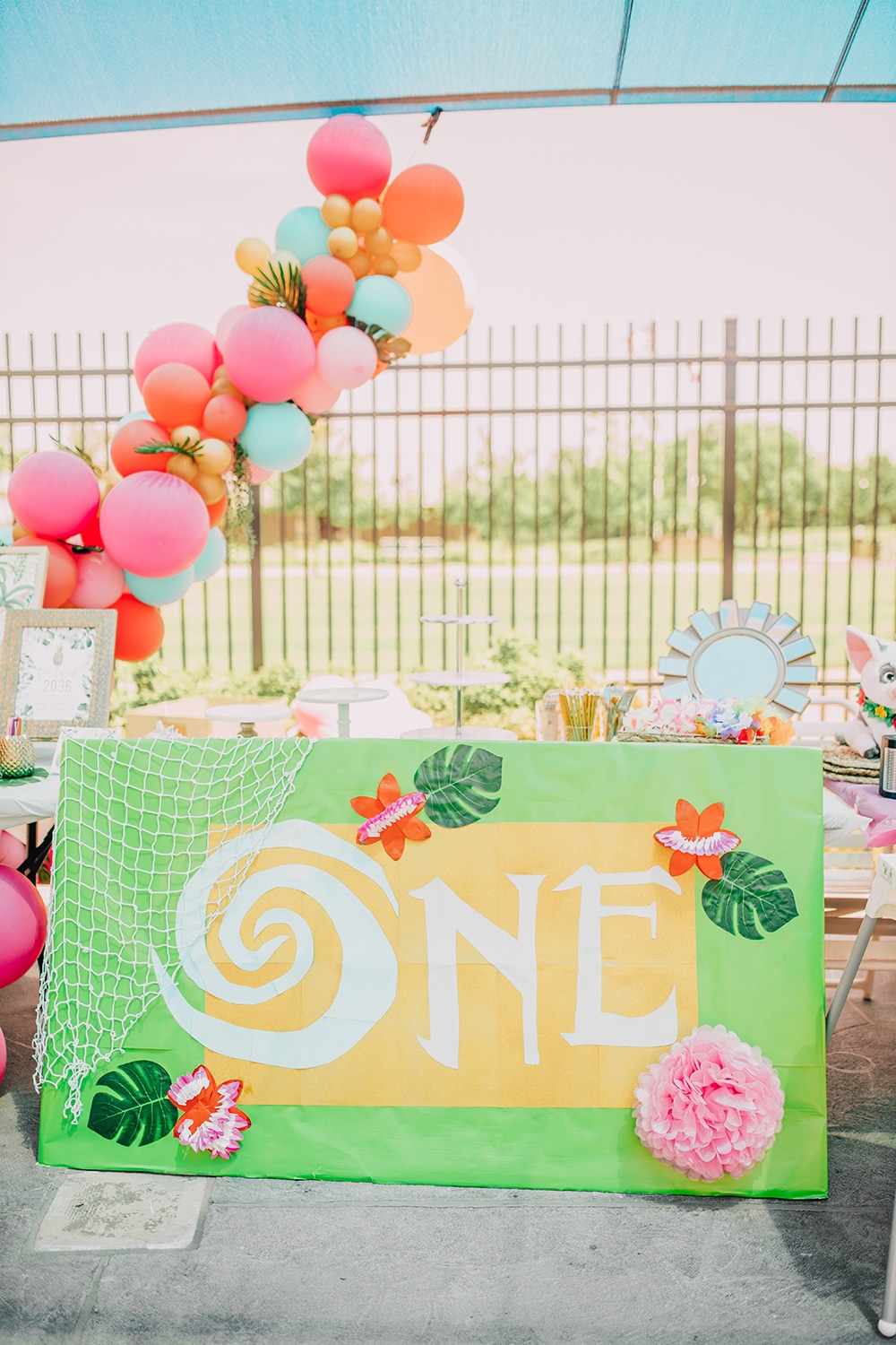 moana first birthday party decorations
