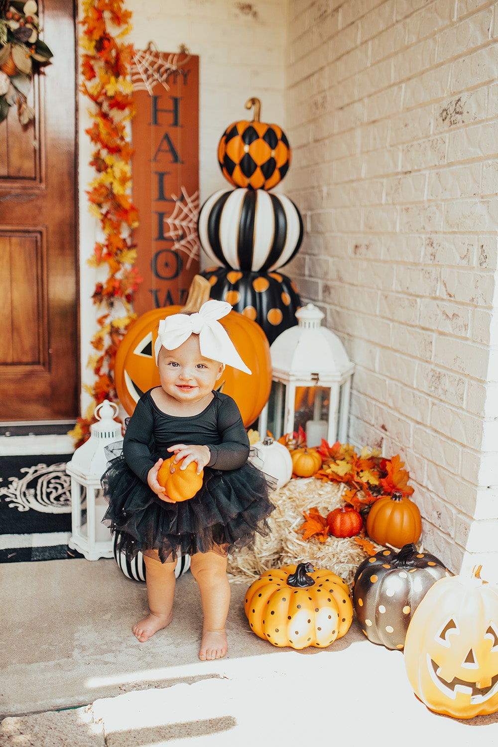 halloween baby black tulle skirt outfit