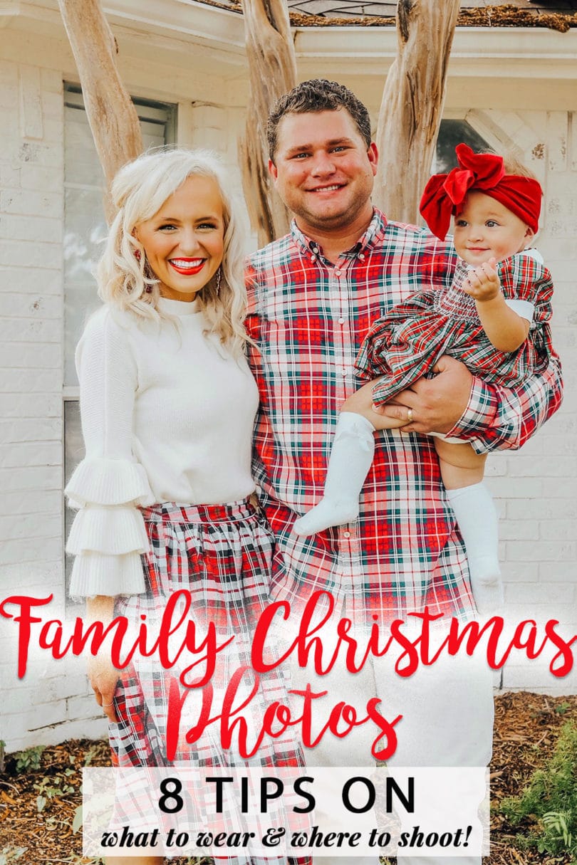 what to wear for family christmas photos - 8 ideas - matching family plaid outfits - holiday cards tips