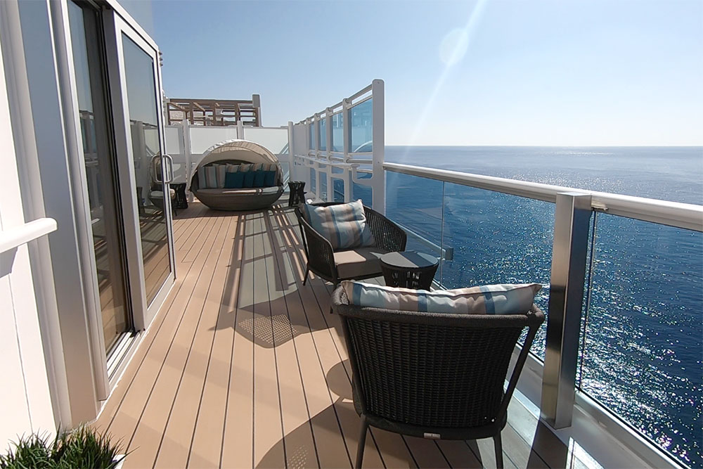 sky princess cruise ship - sky suites - largest balcony at sea