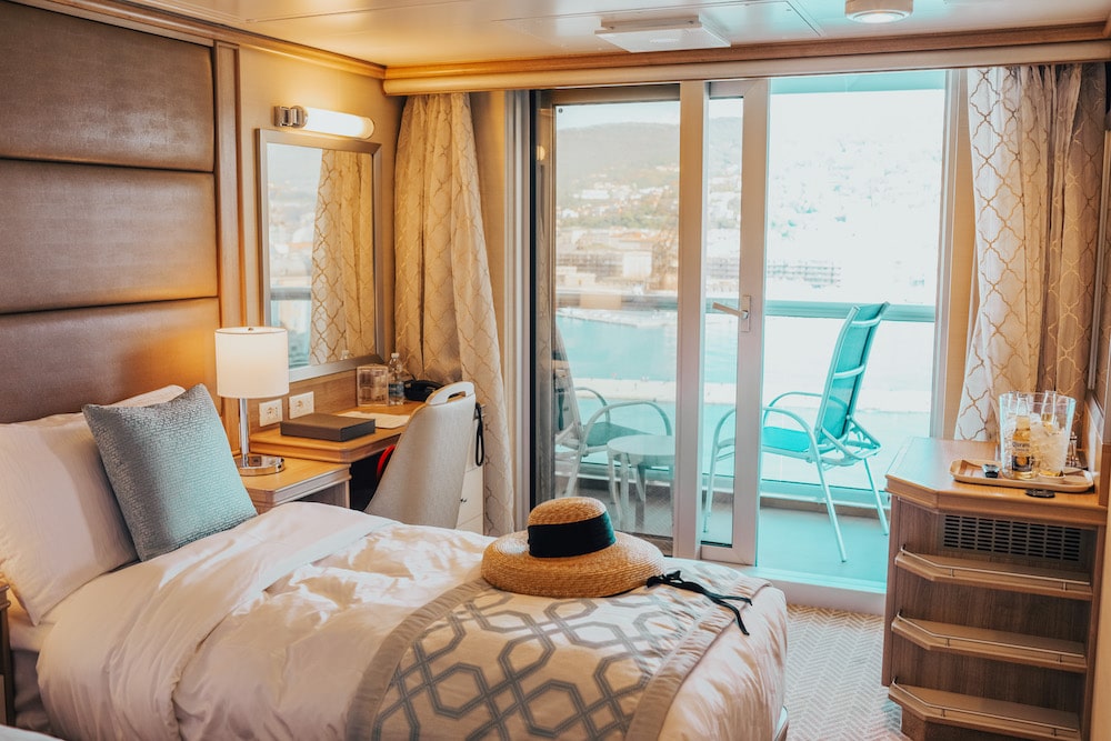 sky princess ship review - standard balcony cabin - princess cruises