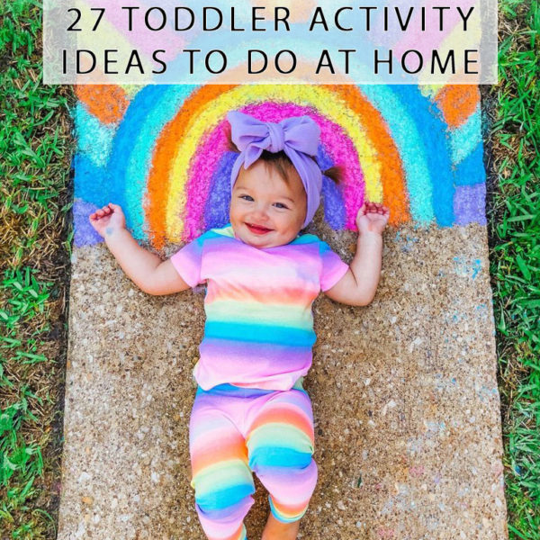 toddler activities to do at home - outdoor activity - sidewalk chalk