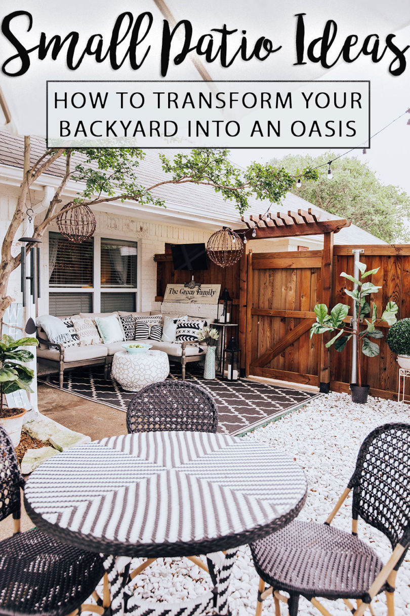 small backyard patio ideas - back porch makeover