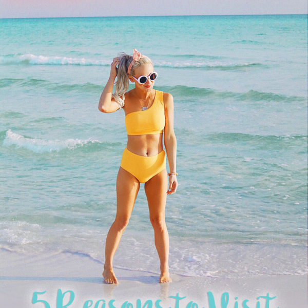 5 reasons to visit Miramar Beach, Fl - Hilton Sandestin Resort - Yellow High Waisted Bikini