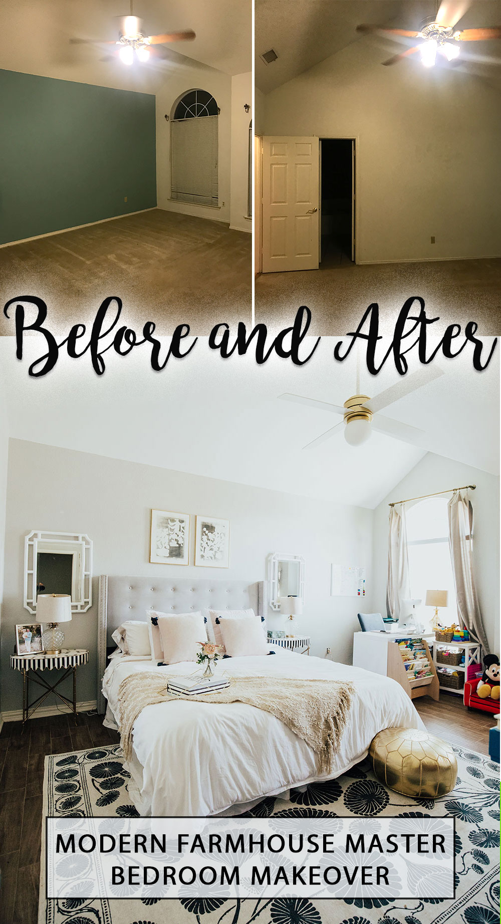 before and after master bedroom makeover