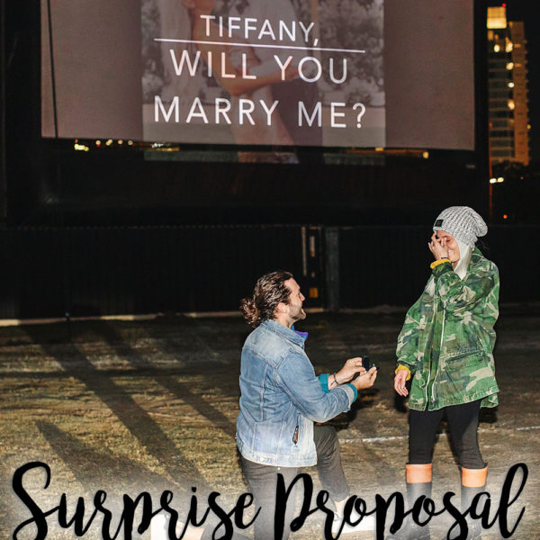 drive in movie theater marriage proposal idea - rooftop cinema dallas