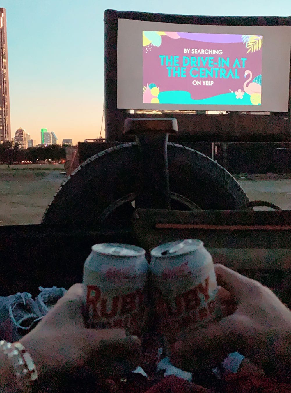 rooftop cinema drive in movie theater marriage proposal