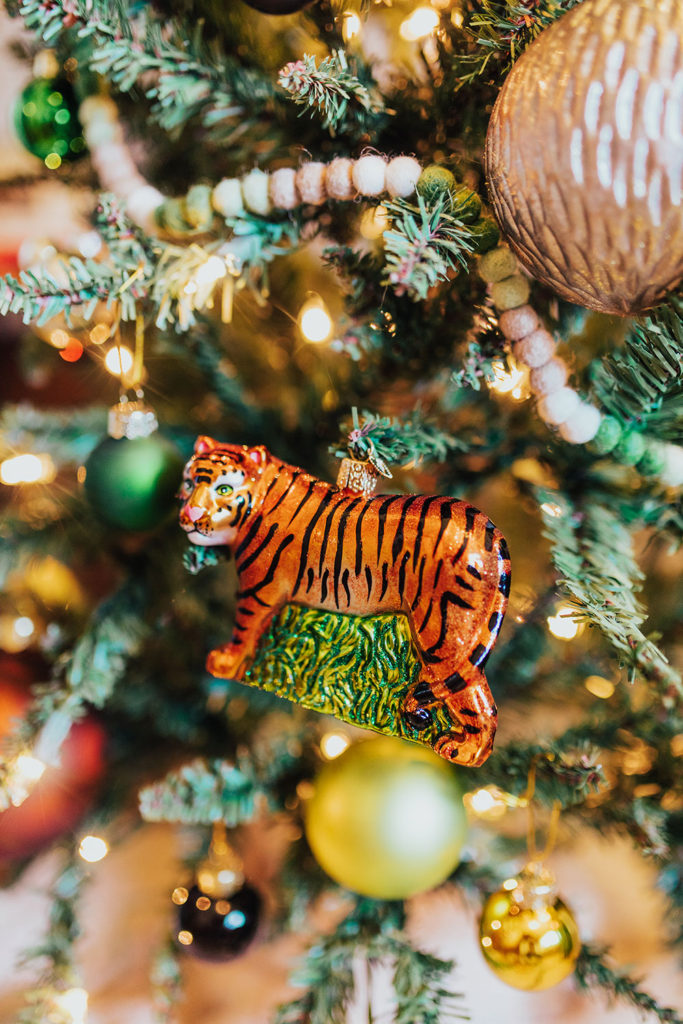 old world christmas tiger jungle ornament