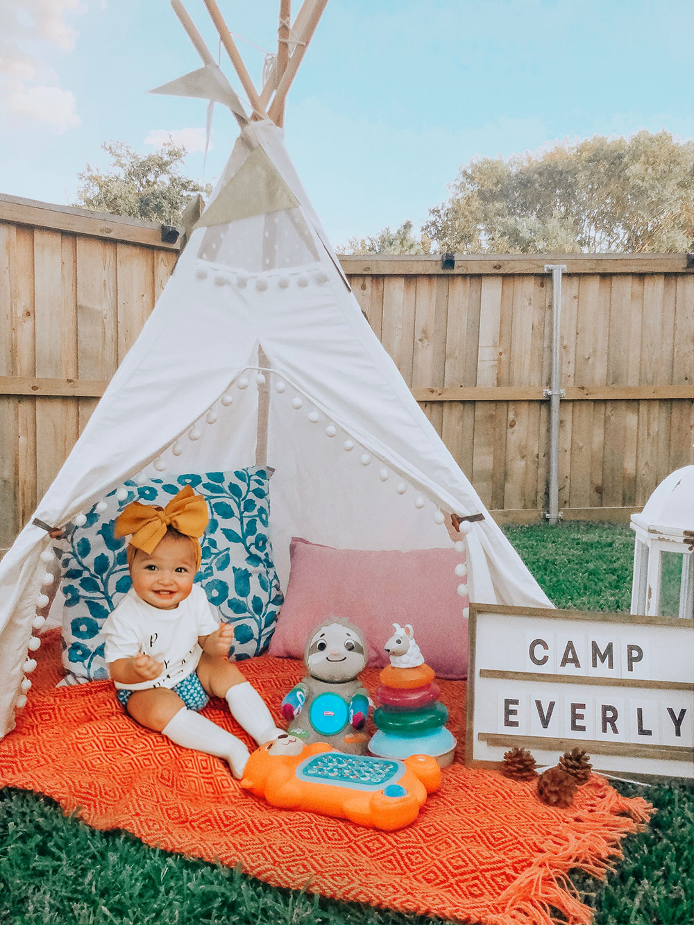 outdoor activity ideas for kids - backyard camping in a tent