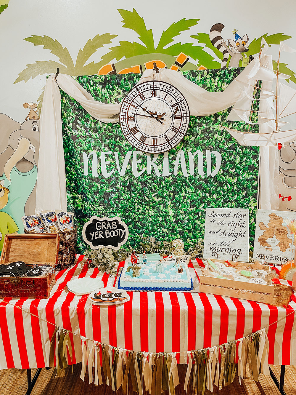 peter pan pirate party decorations - kids birthday party theme ideas